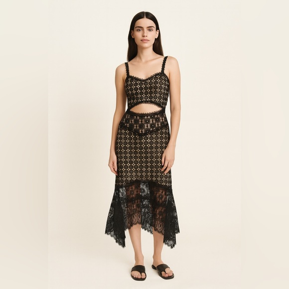 Alice + Olivia Dresses & Skirts - Alice + Olivia Black Lace Tamica Dress‎ NWT Sz. 8